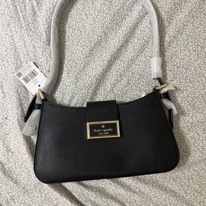 NWT Kate Spade Black Leather Shoulder Bag